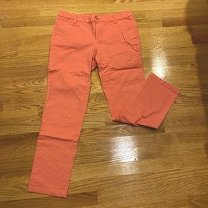 Coral khakis from Gap